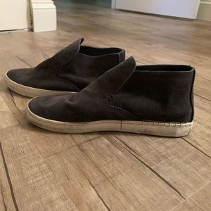 Suede hightop sneakers